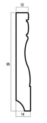 ПЛИНТУС 95, ЖЕМЧУГ, 195-14