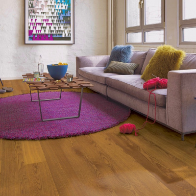 фото паркетной доски Polarwood Elegance PW ДУБ 188 БЛАГОРОДНЫЙ КОРИЧНЕВЫЙ МАТОВЫЙ ЛАК 4V 1П