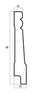 ПЛИНТУС 90, САПФИР, B90(2)/W4-1
