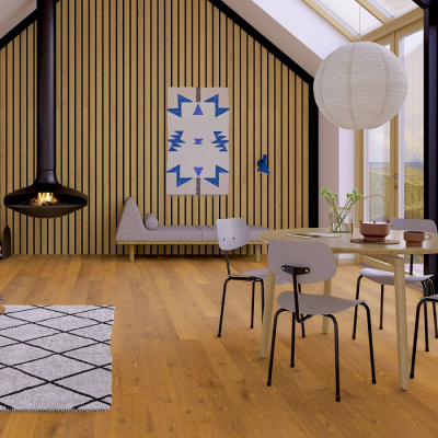 фото паркетной доски Polarwood Elegance PW ДУБ 188 БЛАГОРОДНЫЙ КОРИЧНЕВЫЙ МАТОВЫЙ ЛАК 4V 1П