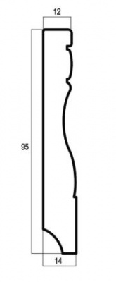 ПЛИНТУС 95, ПЛАТИНА, 153-937